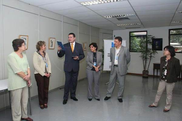 O presidente Fernando Rei e o diretor Minelli prestigiaram o lançamento do livro